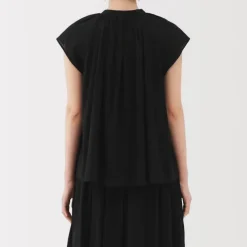 Women's High Twisted Veil French Sleeve Blouse