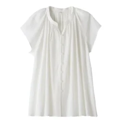 Women's High Twisted Veil French Sleeve Blouse