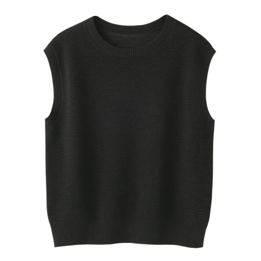 Women's High Twisted Yarn Mesh French Sleeve Sweater