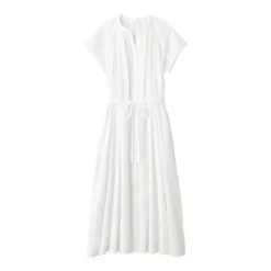 Women's High-Twist Veil French Sleeve Dress