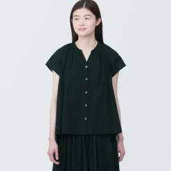 Women's High-Twist Veil French Sleeve Blouse