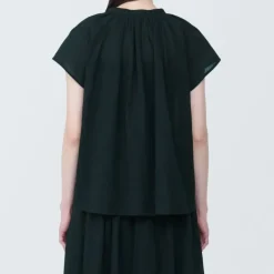 Women's High-Twist Veil French Sleeve Blouse