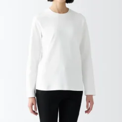 Women's Interlock Knit Crew Neck Long Sleeve T-Shirt