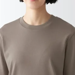 Women's Interlock Knit Crew Neck Long Sleeve T-Shirt