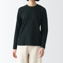 Women's Interlock Knit Crew Neck Long Sleeve T-Shirt
