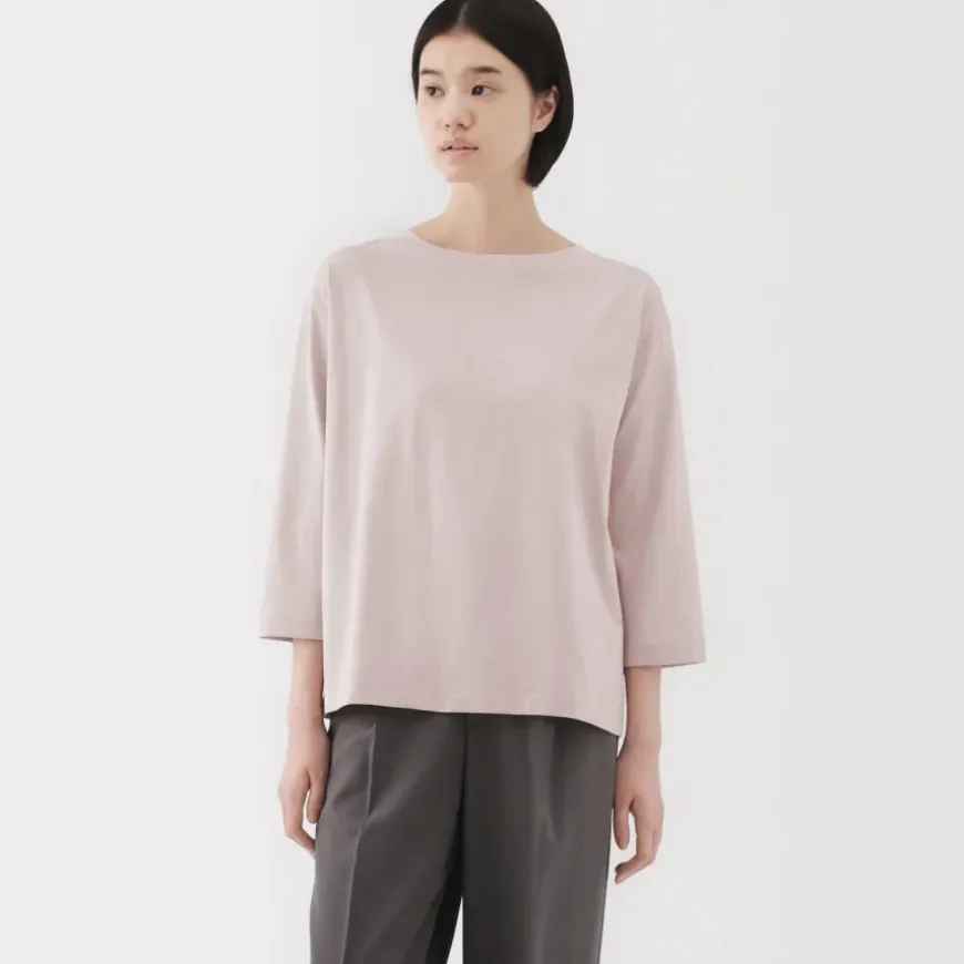 Women's Jersey Boat Neck 3/4 Sleeve T-Shirt