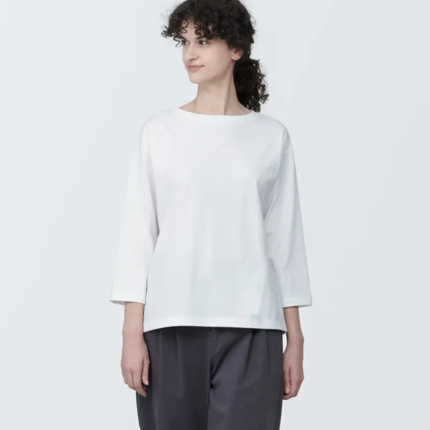 Women's Jersey Boat Neck 3/4 Sleeve T-Shirt