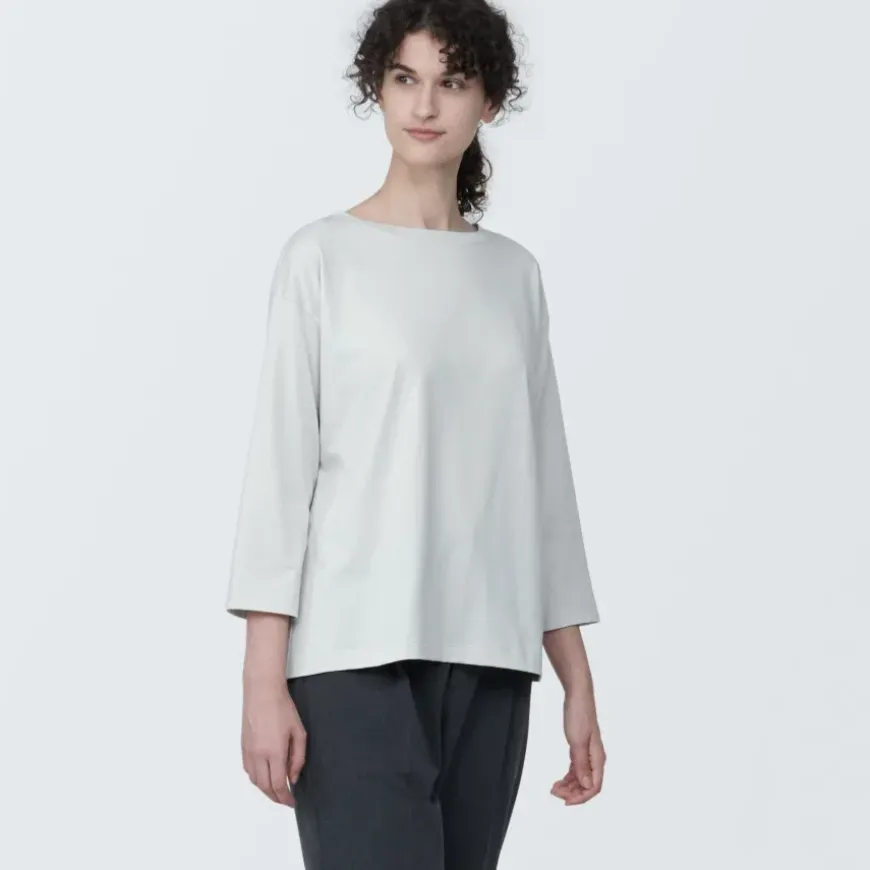 Women's Jersey Boat Neck 3/4 Sleeve T-Shirt