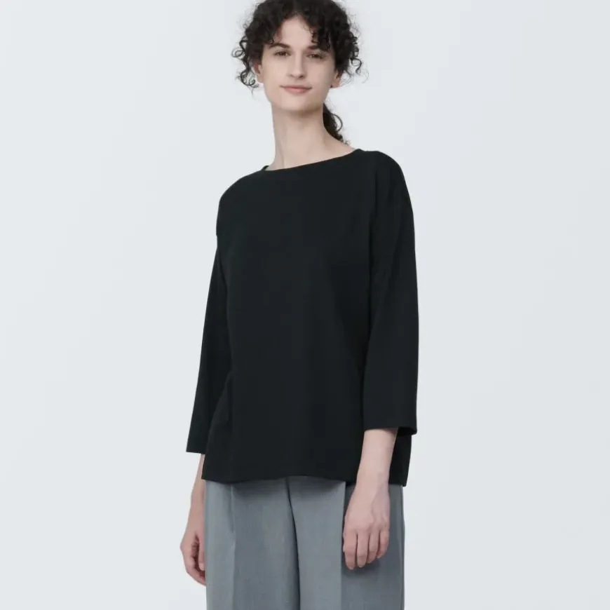 Women's Jersey Boat Neck 3/4 Sleeve T-Shirt