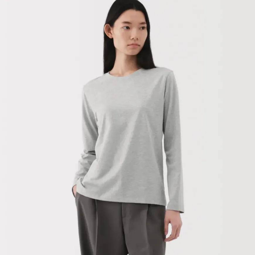 Women's Jersey Crew Neck Long Sleeve T-Shirt