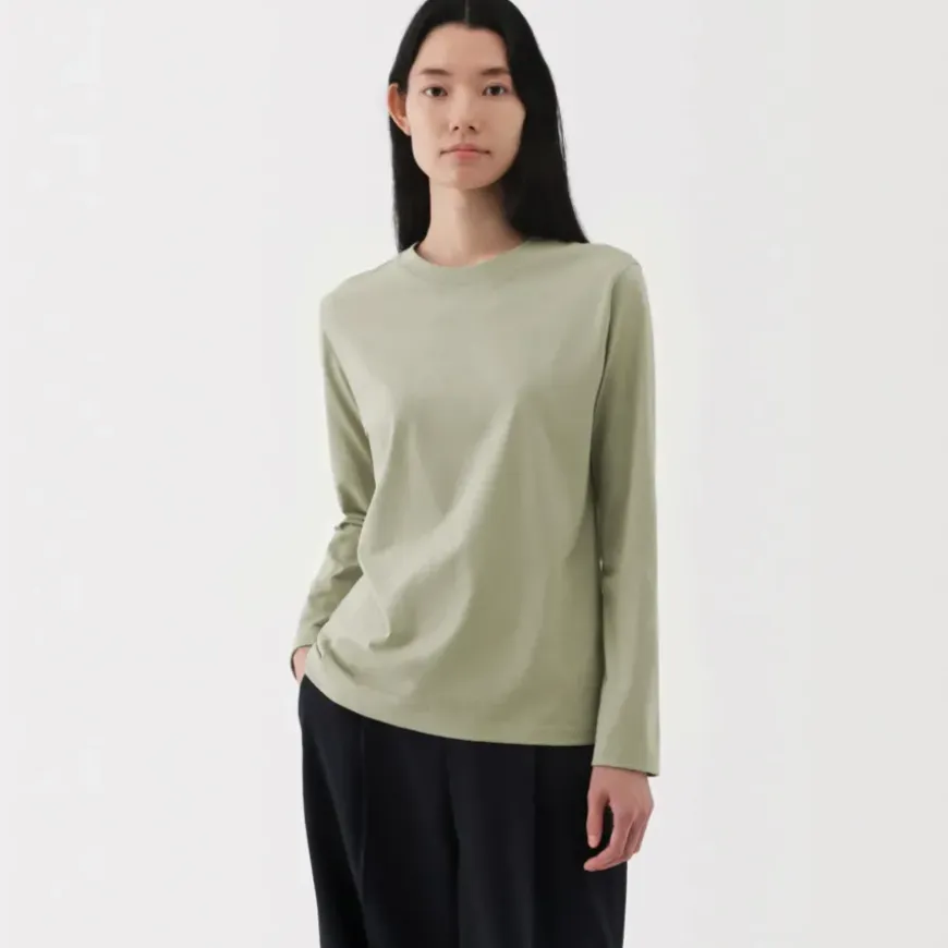 Women's Jersey Crew Neck Long Sleeve T-Shirt