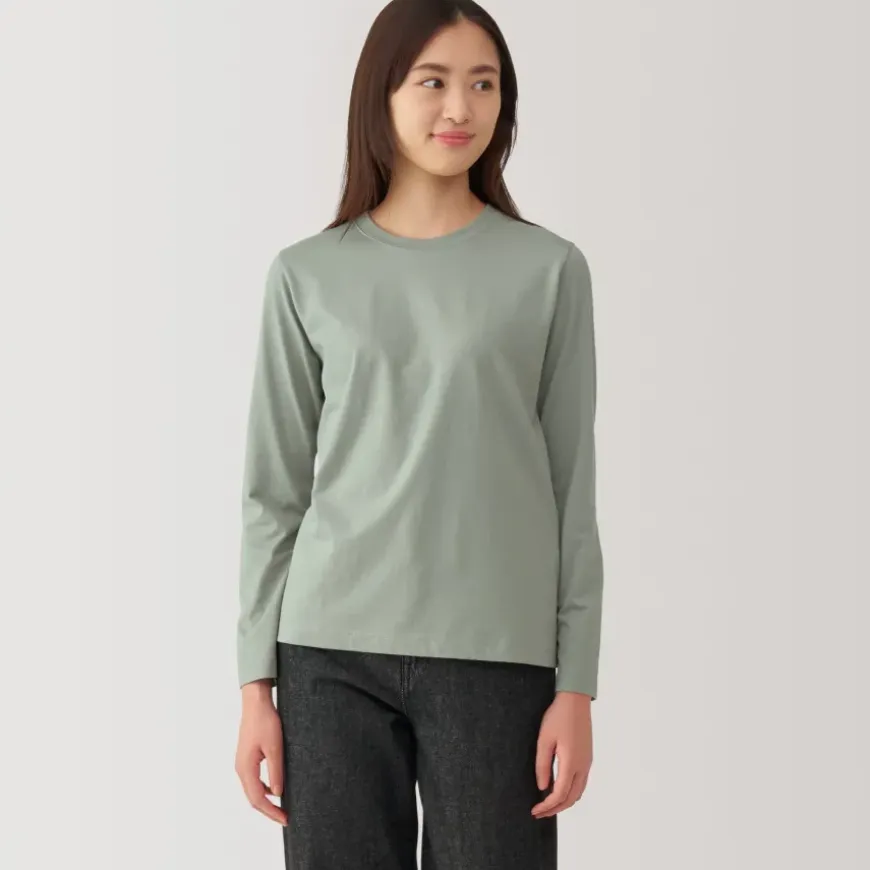 Women's Jersey Crew Neck Long Sleeve T-Shirt