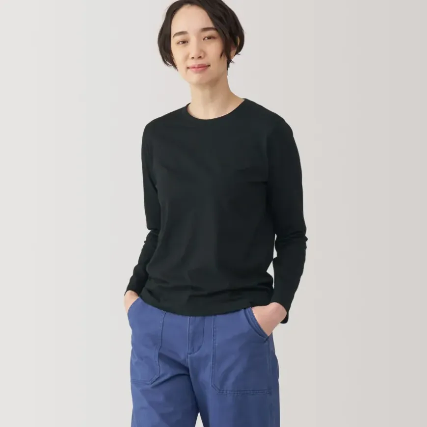 Women's Jersey Crew Neck Long Sleeve T-Shirt