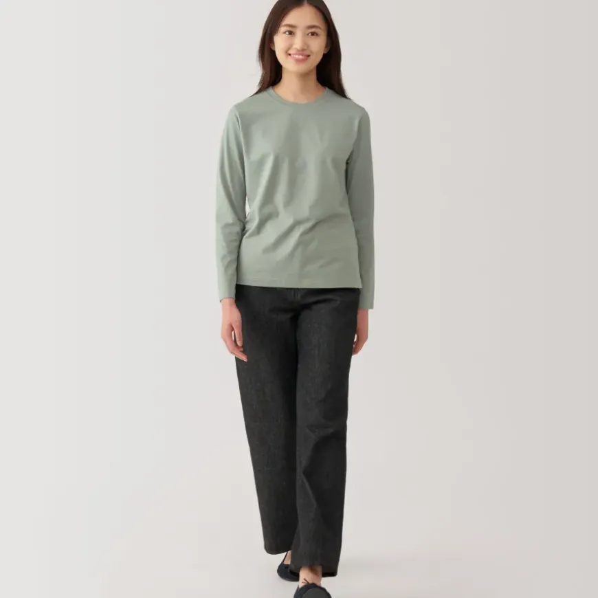 Women's Jersey Crew Neck Long Sleeve T-Shirt