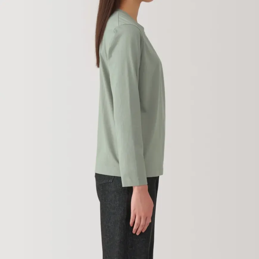 Women's Jersey Crew Neck Long Sleeve T-Shirt