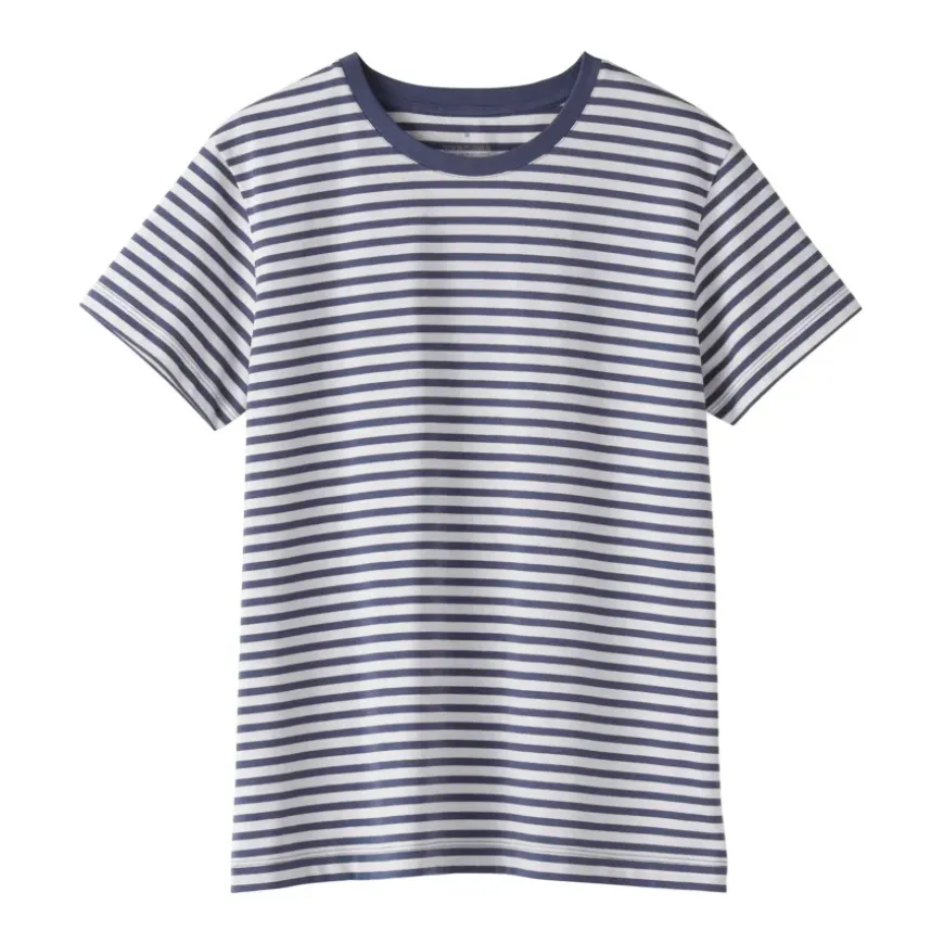 Women's Jersey Crew Neck Short Sleeve Striped T-Shirt