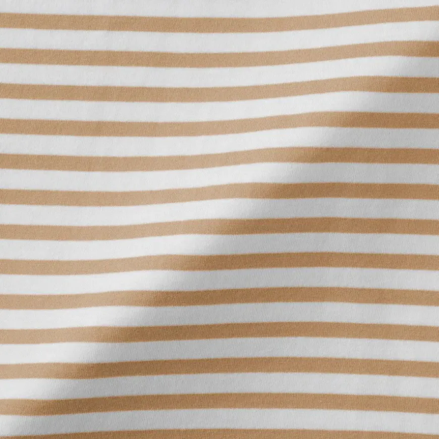 Women's Jersey Crew Neck Short Sleeve Striped T-Shirt