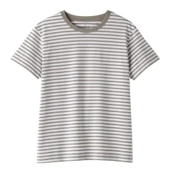 Women's Jersey Crew Neck Short Sleeve Striped T-Shirt
