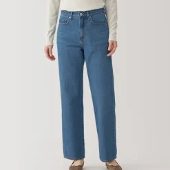 Women's Kapok Blend Denim Straight Pants