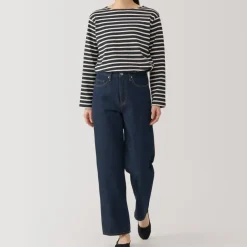 Women's Kapok Blend Denim Straight Pants