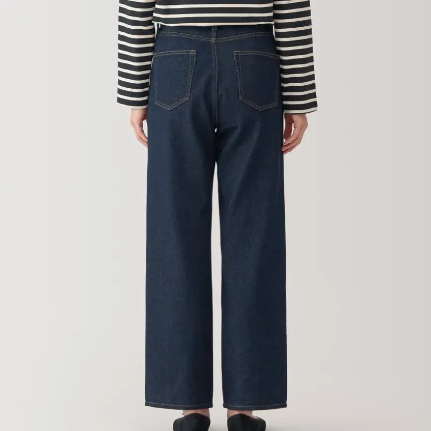 Women's Kapok Blend Denim Straight Pants