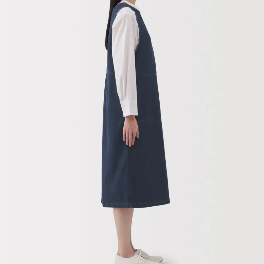 Women's Kapok Blend Denim Jumper Dress