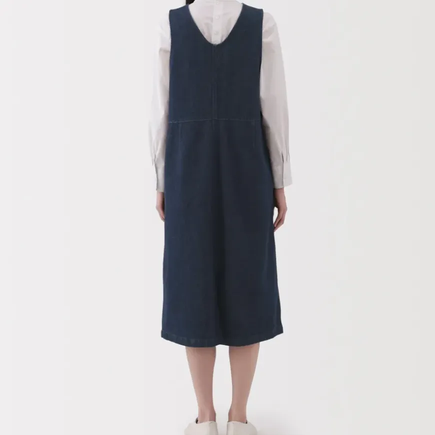 Women's Kapok Blend Denim Jumper Dress