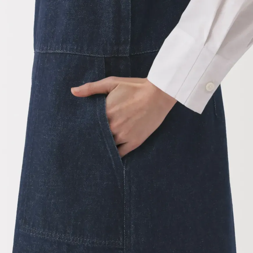Women's Kapok Blend Denim Jumper Dress