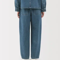 Women's Kapok Blend Denim Wide Tapered Pants