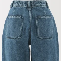Women's Kapok Blend Denim Wide Tapered Pants