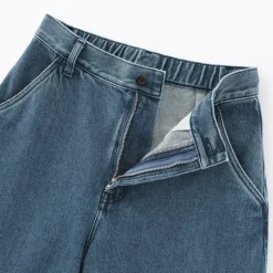 Women's Kapok Blend Denim Wide Tapered Pants