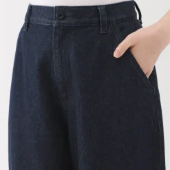 Women's Kapok Blend Denim Wide Tapered Pants