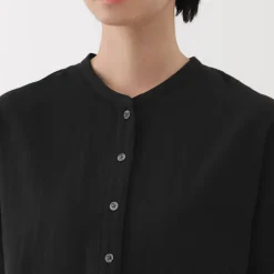 Women's Kapok Blend Double Gauze Short Sleeve Blouse
