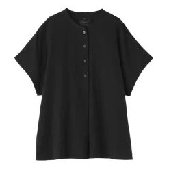 Women's Kapok Blend Double Gauze Short Sleeve Blouse