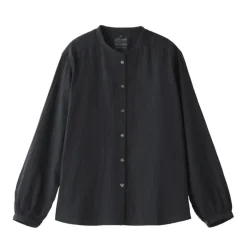 Women's Kapok Blend Double Gauze Long Sleeve Blouse