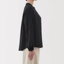 Women's Kapok Blend Double Gauze Long Sleeve Blouse