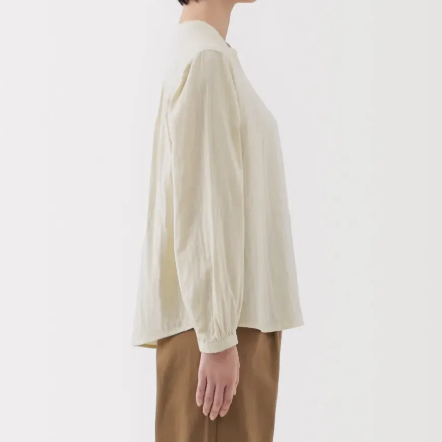 Women's Kapok Blend Double Gauze Long Sleeve Blouse