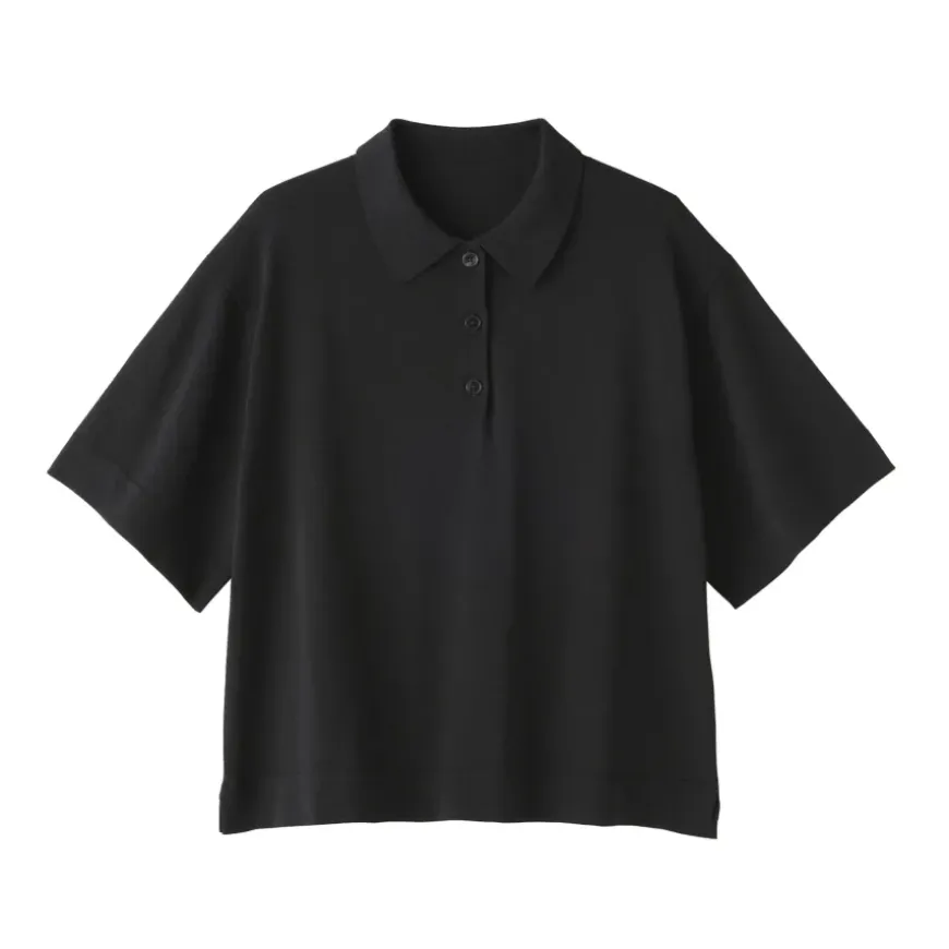 Women's Light Knit Short Sleeve Polo Jumper