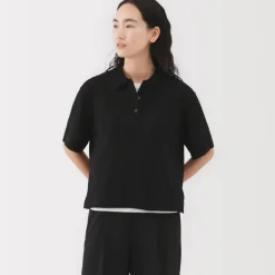 Women's Light Knit Short Sleeve Polo Jumper