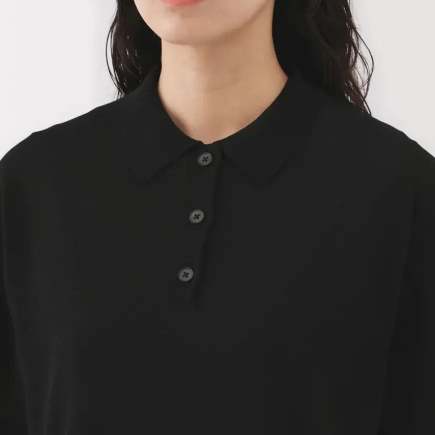 Women's Light Knit Short Sleeve Polo Jumper