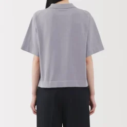 Women's Light Knit Short Sleeve Polo Jumper