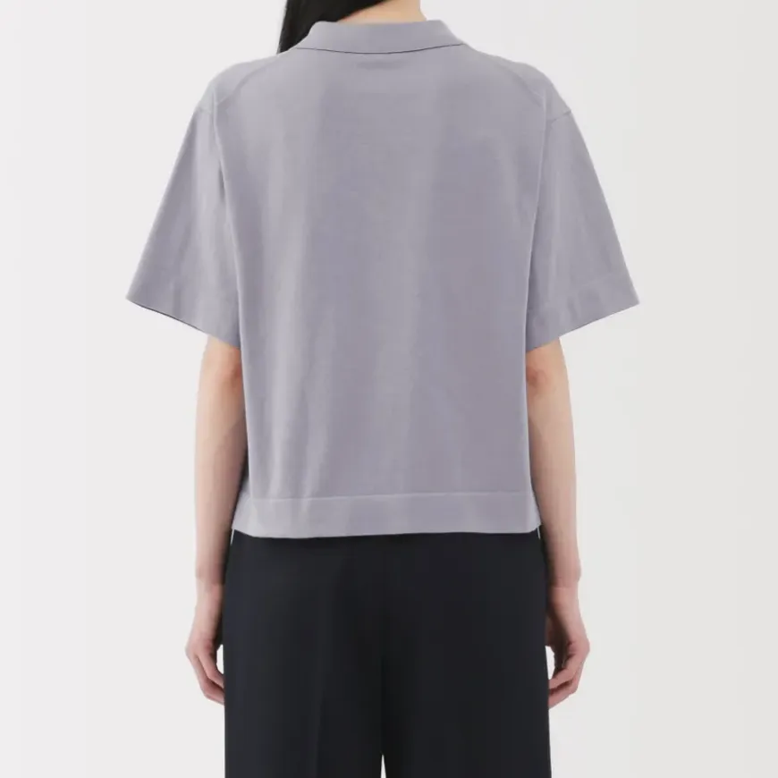 Women's Light Knit Short Sleeve Polo Jumper