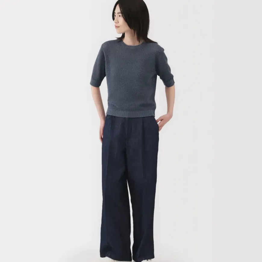 Women's Linen Blend Half Sleeve Sweater