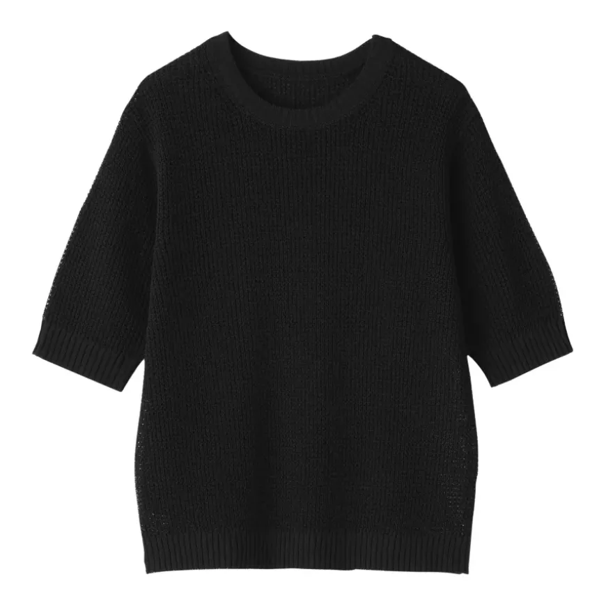 Women's Linen Blend Half Sleeve Sweater