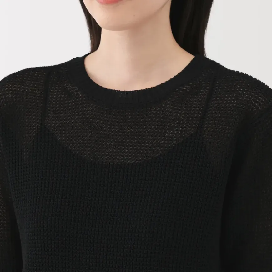Women's Linen Blend Half Sleeve Sweater