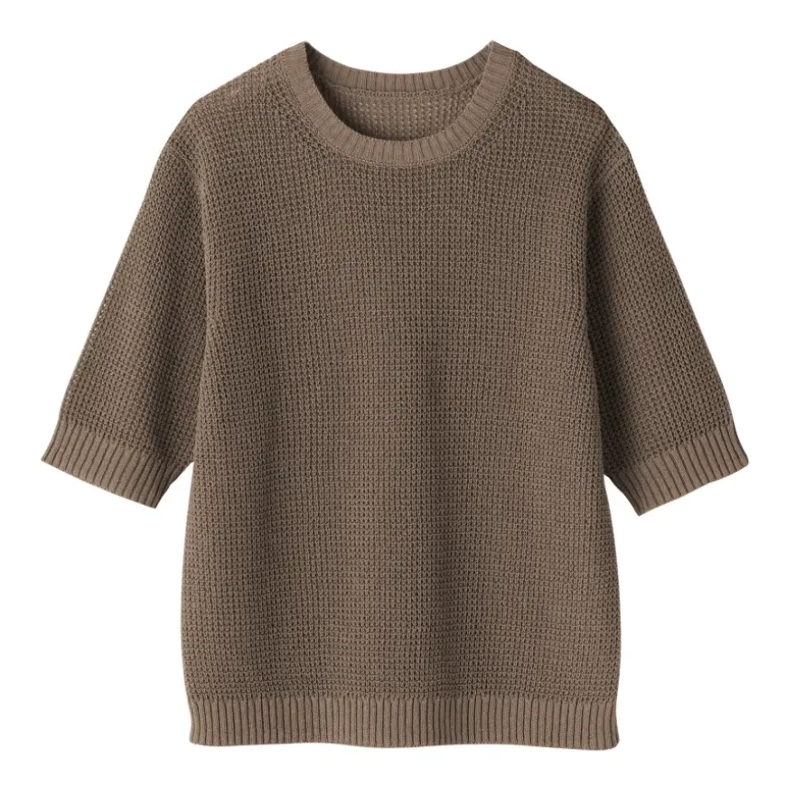 Women's Linen Blend Half Sleeve Sweater