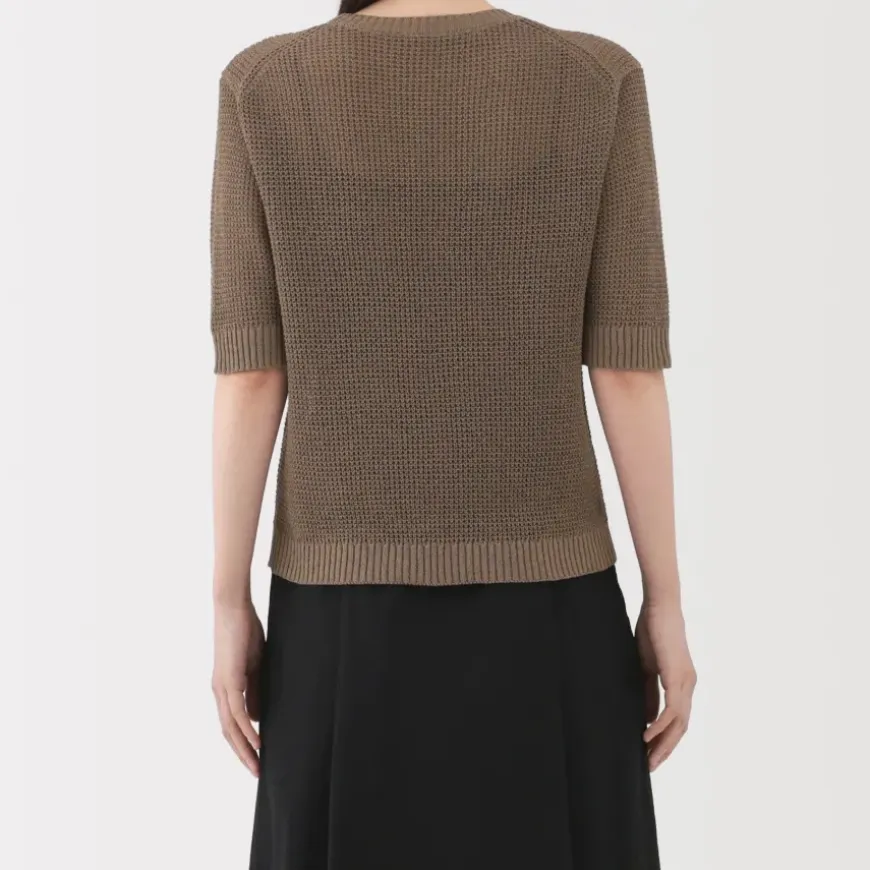 Women's Linen Blend Half Sleeve Sweater