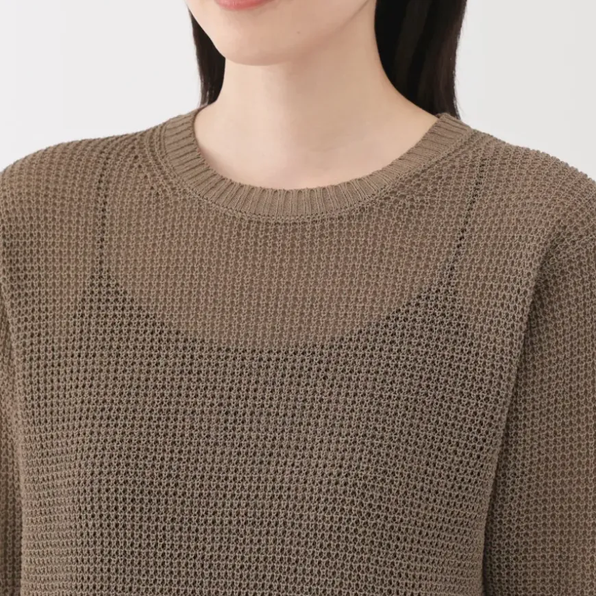 Women's Linen Blend Half Sleeve Sweater