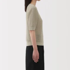 Women's Linen Blend Half Sleeve Sweater