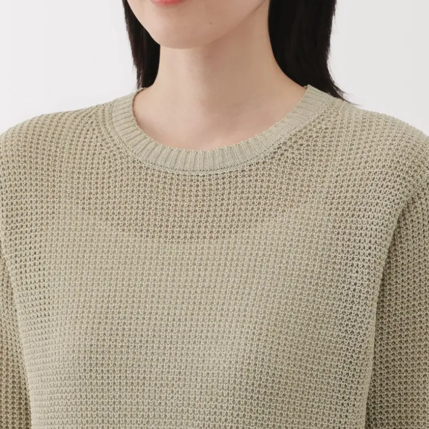 Women's Linen Blend Half Sleeve Sweater